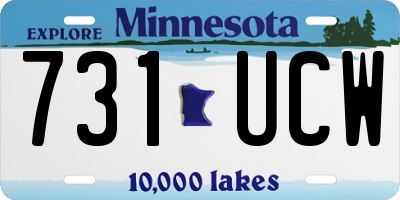 MN license plate 731UCW