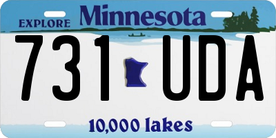 MN license plate 731UDA