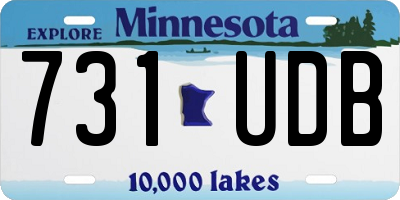 MN license plate 731UDB