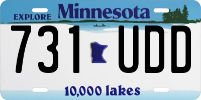 MN license plate 731UDD