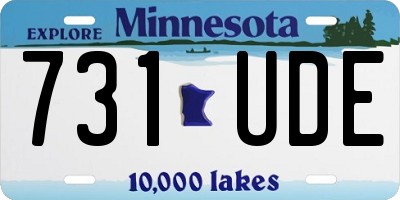 MN license plate 731UDE