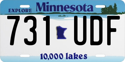 MN license plate 731UDF