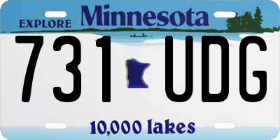 MN license plate 731UDG