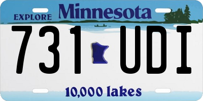 MN license plate 731UDI