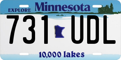 MN license plate 731UDL