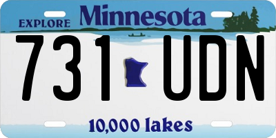 MN license plate 731UDN