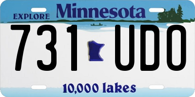 MN license plate 731UDO
