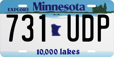 MN license plate 731UDP