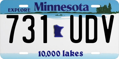 MN license plate 731UDV