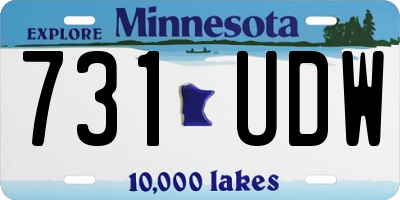 MN license plate 731UDW