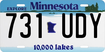 MN license plate 731UDY