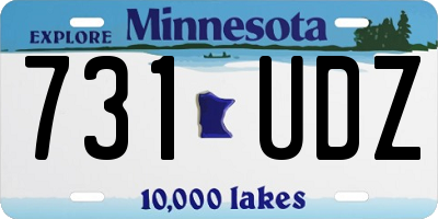 MN license plate 731UDZ