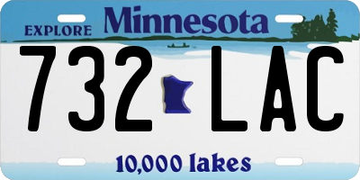 MN license plate 732LAC