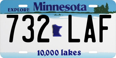 MN license plate 732LAF