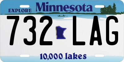 MN license plate 732LAG