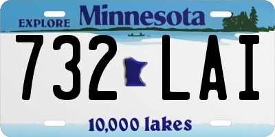 MN license plate 732LAI