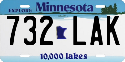 MN license plate 732LAK