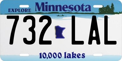 MN license plate 732LAL