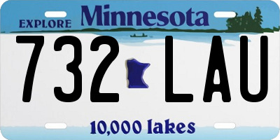 MN license plate 732LAU