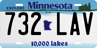 MN license plate 732LAV