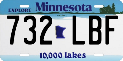MN license plate 732LBF