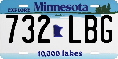 MN license plate 732LBG