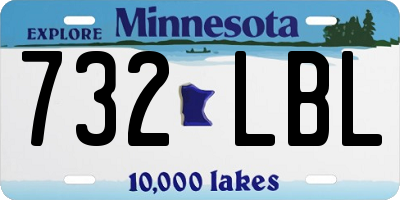 MN license plate 732LBL