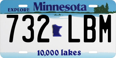 MN license plate 732LBM
