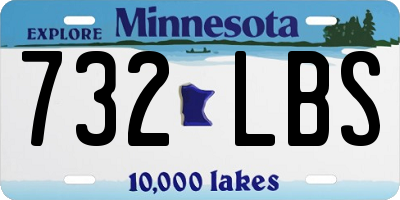MN license plate 732LBS