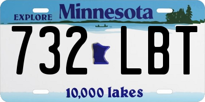 MN license plate 732LBT