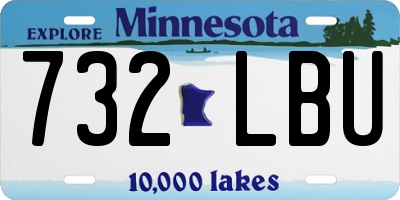 MN license plate 732LBU