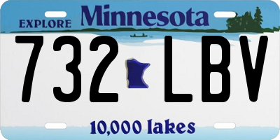 MN license plate 732LBV