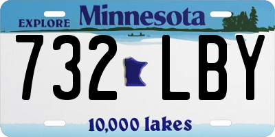 MN license plate 732LBY