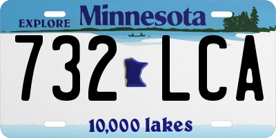 MN license plate 732LCA