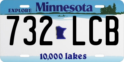MN license plate 732LCB