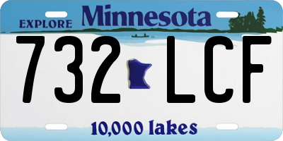 MN license plate 732LCF
