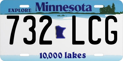 MN license plate 732LCG