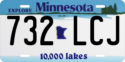 MN license plate 732LCJ