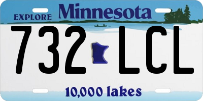 MN license plate 732LCL