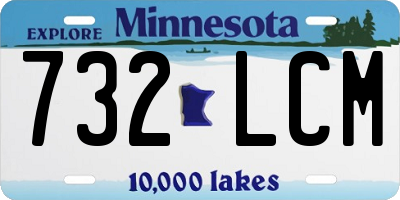 MN license plate 732LCM