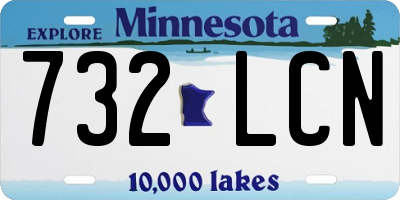 MN license plate 732LCN