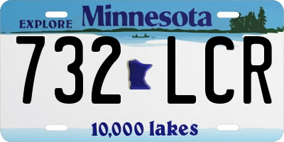MN license plate 732LCR