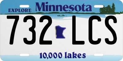 MN license plate 732LCS