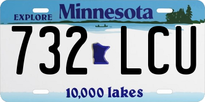 MN license plate 732LCU