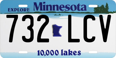 MN license plate 732LCV
