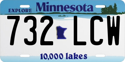 MN license plate 732LCW