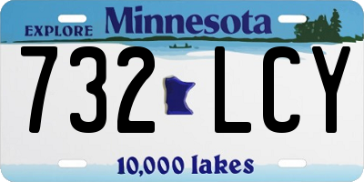 MN license plate 732LCY