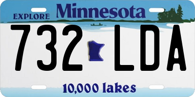 MN license plate 732LDA