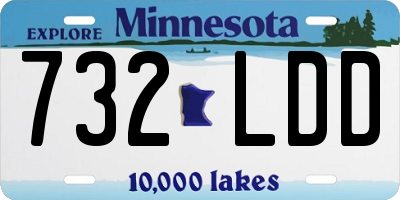 MN license plate 732LDD