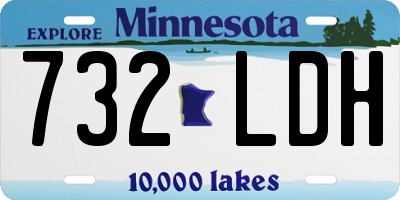 MN license plate 732LDH